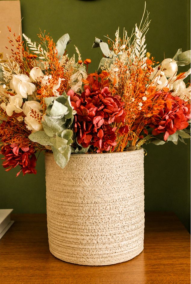 Cachepot Off White Em Cimento G -1-